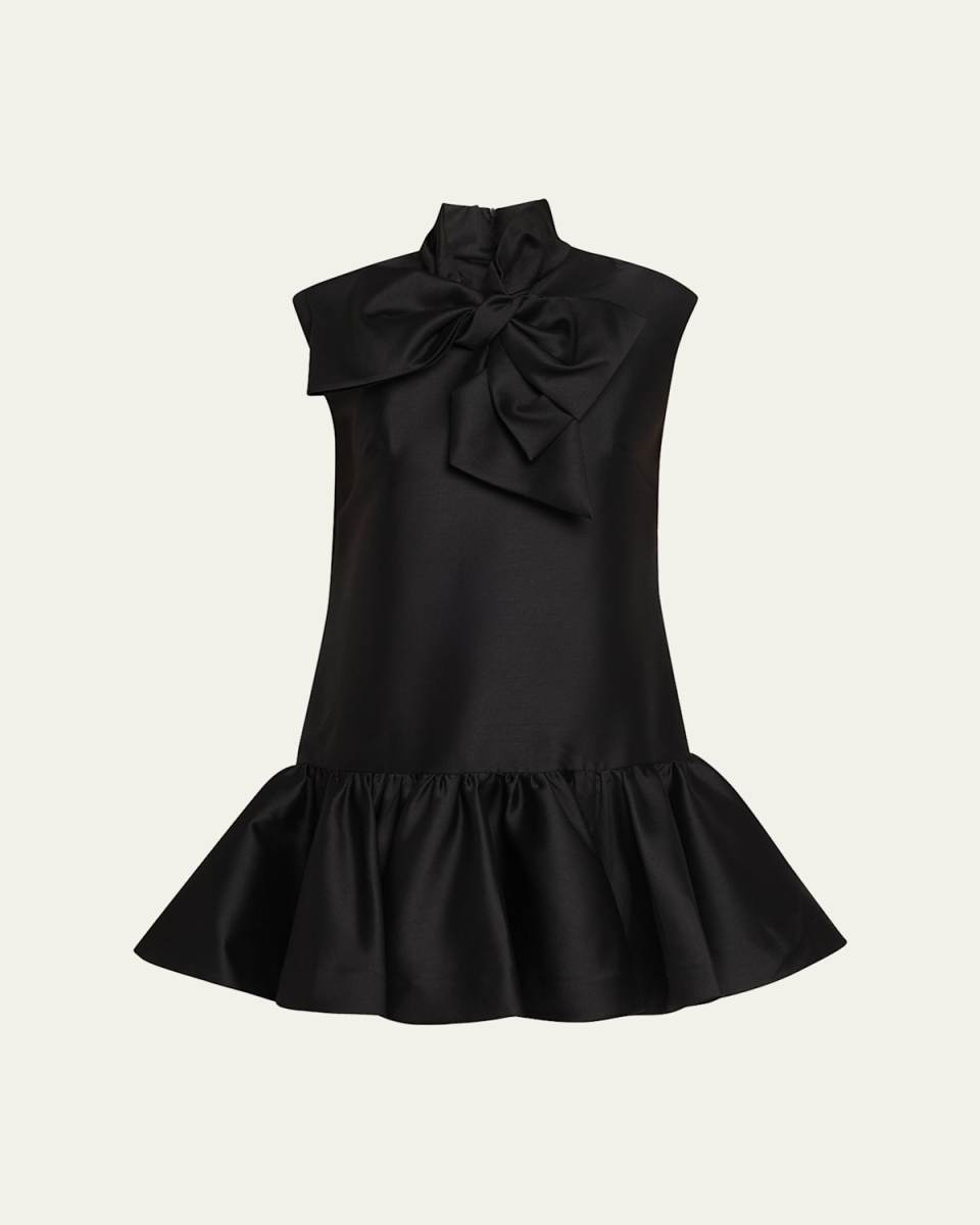 Sleeveless Bow Mini Dress
